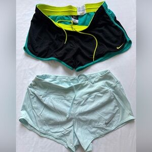 Nike Dri-Fit Bundle Lot Of 2 Drawstring Lined Running Shorts Size S Booty Sexy